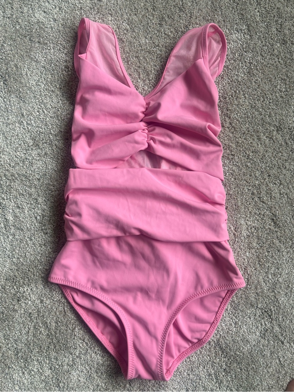 Ruched Pink One-Piece Swimsuit